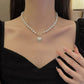 Vintage French Pearl Love Necklace