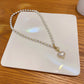 Vintage French Pearl Love Necklace